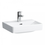 Praustuvas Laufen PRO S 450x340x85 mm, su 1 anga maišytuvui viduryje, spalva - balta LCC (LAUFEN Clean Coat) 